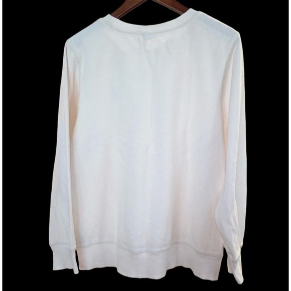 The North Face Crew Neck Sweatshirt Women's Size L White Pullover Sweater - Picture 3 of 5